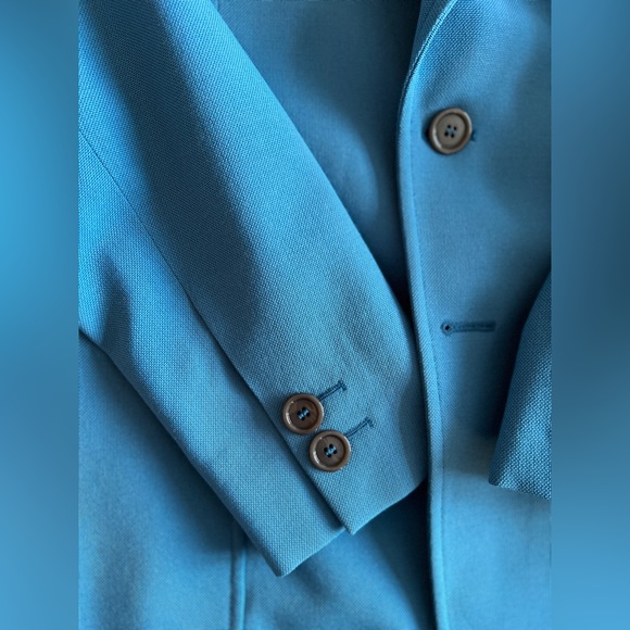 - Gucci Solid Wool-Blend Blue Sport Coat - Picture 2 of 7